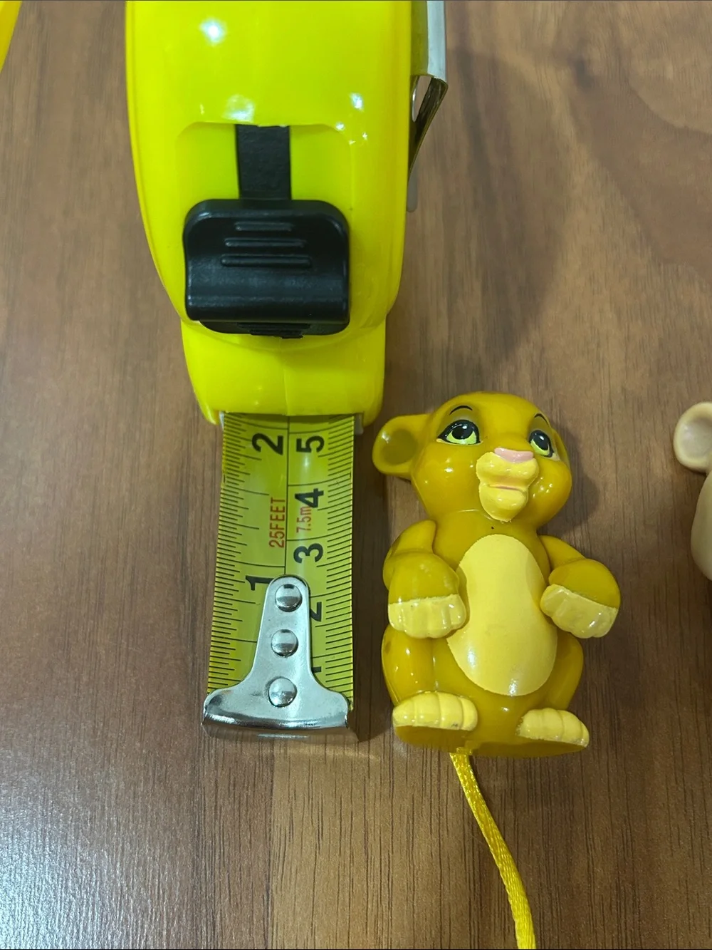 Mattel Yellow & Beige Plush-Tail Animal Pull Toys